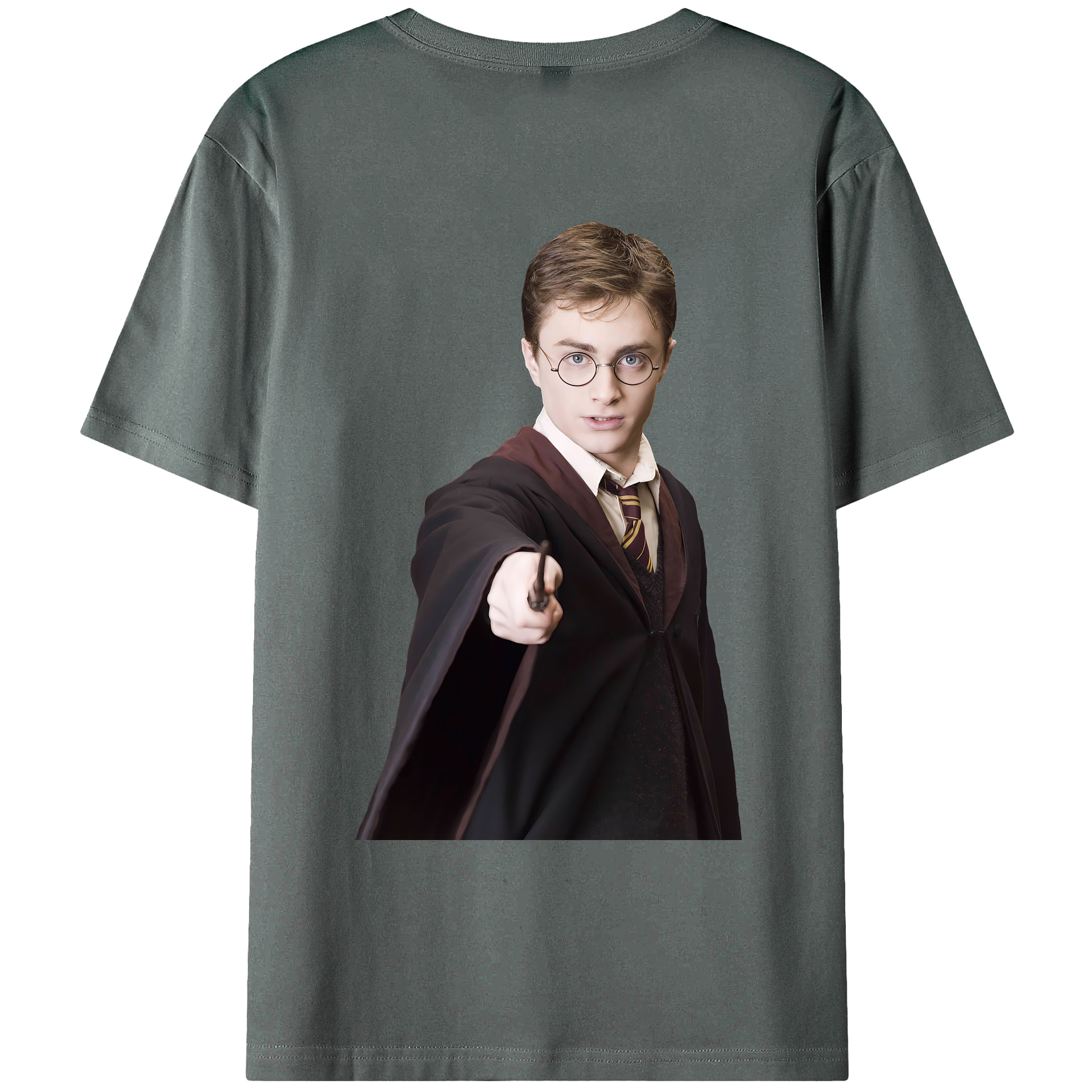 （画像用） Harry Potter ハリー・ポッターシリーズ 綿100％ メンズ半袖Tシャツ（バックプリント） 通気性